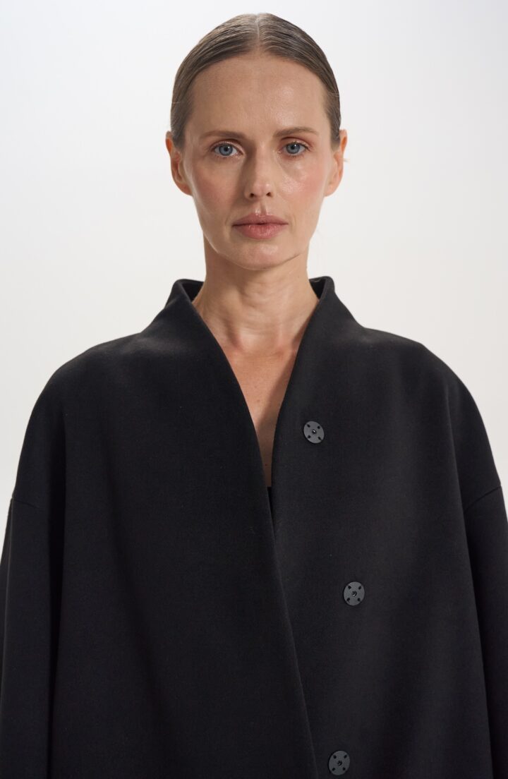 Пальто-кімоно чорне