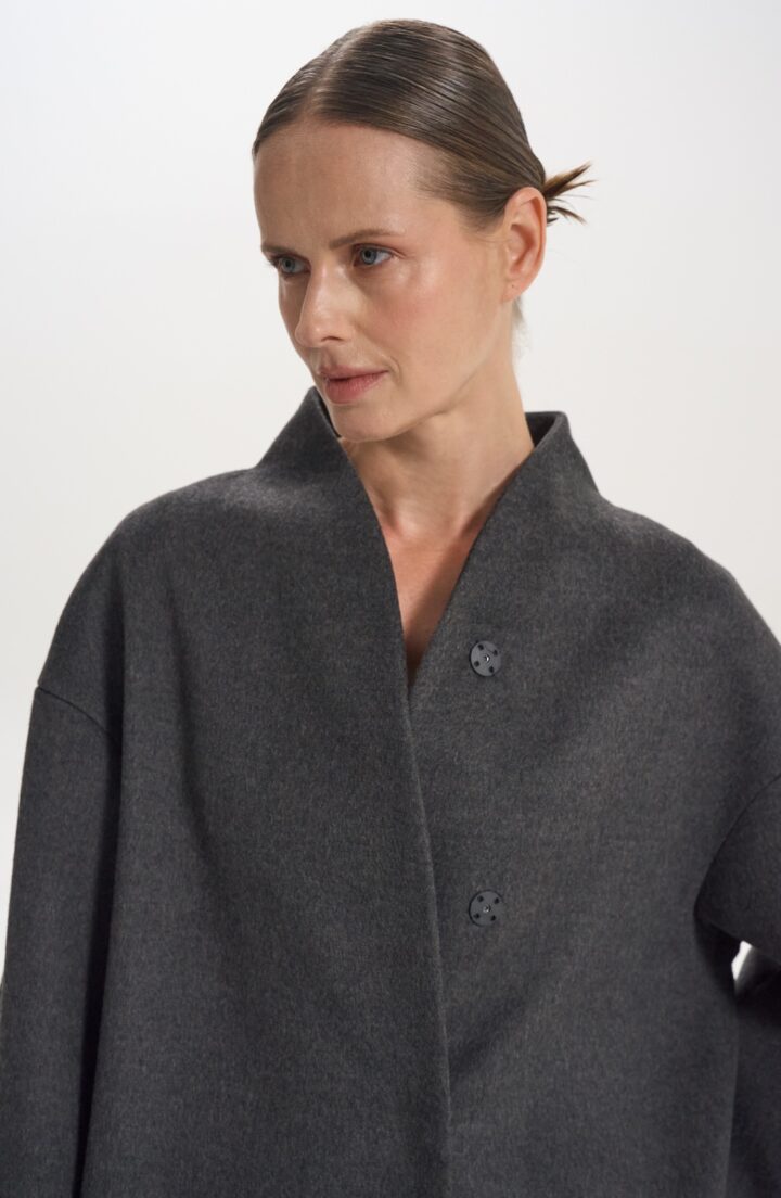 Пальто-кімоно сіре