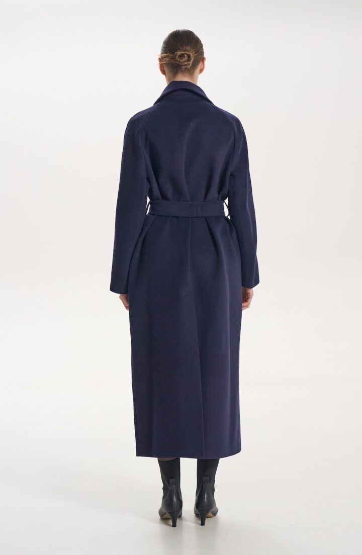 Пальто халат в синьому