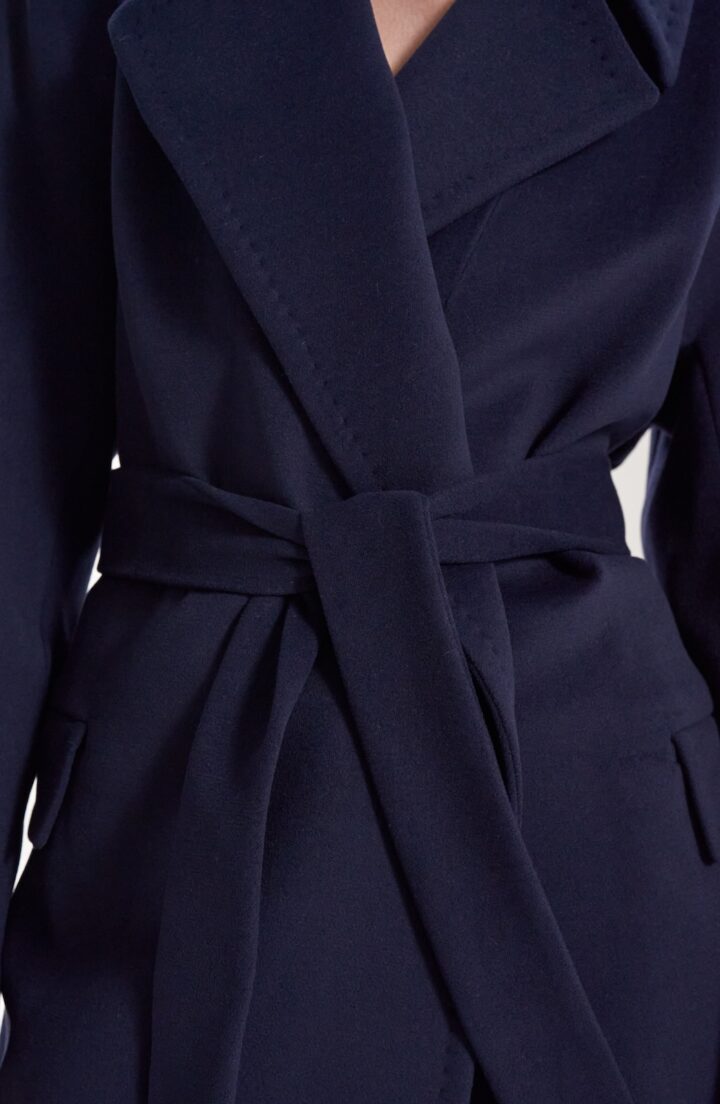 Пальто халат в синьому