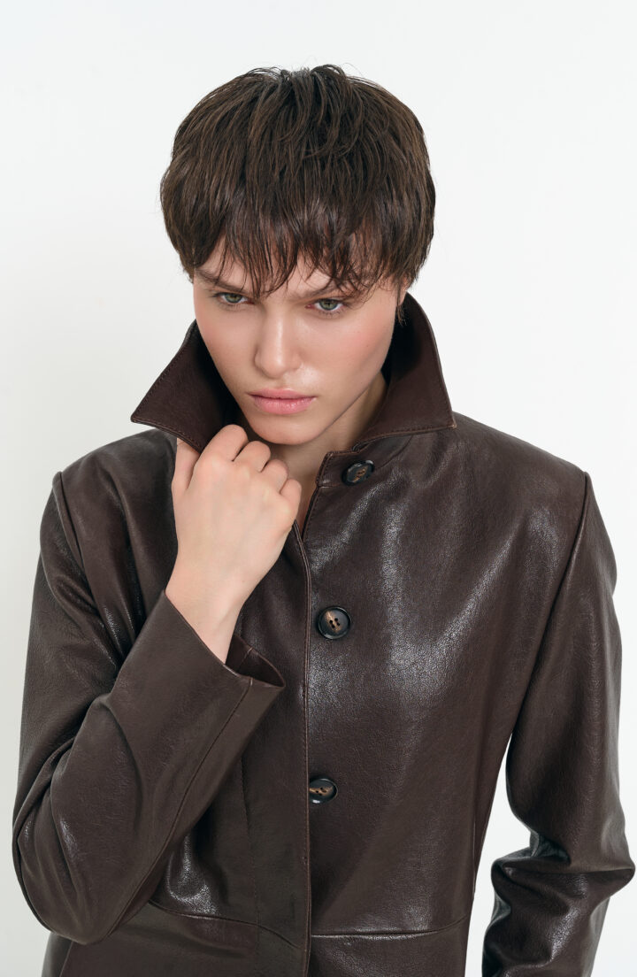 Пальто шкіряне