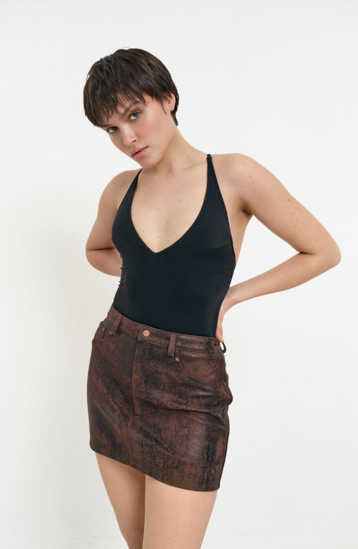 Міні спідниця з ефектом зістарення