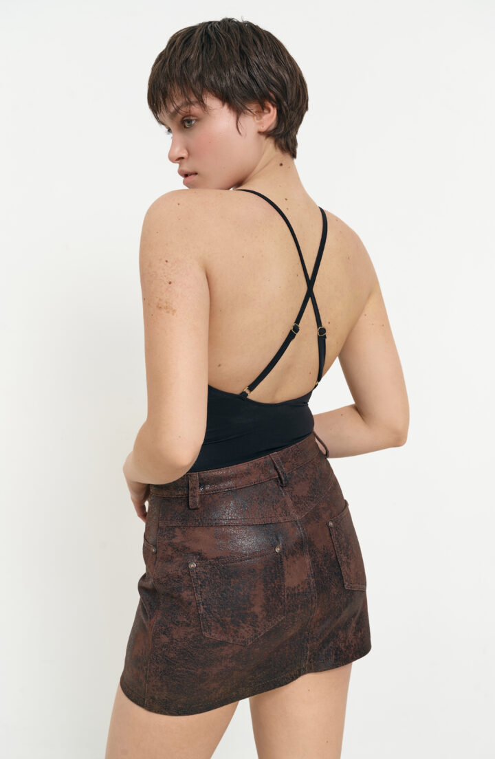 Міні спідниця з ефектом зістарення